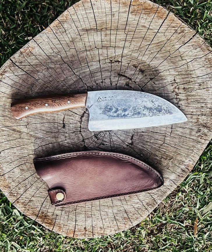 Serbian Cleaver & Leather Sheath
